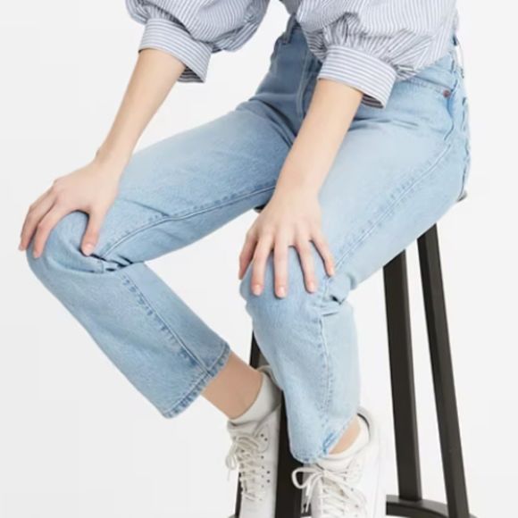 Levi's Denim - Levi's Premium 501 Original Cropped Jeans Size 27 Ojai Luxor Ra Light Wash